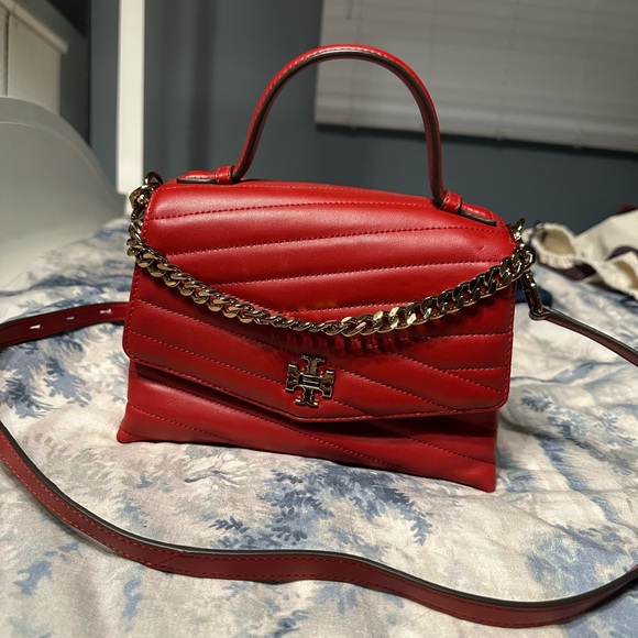 Tory Burch Kira Chevron Quilted Leather Top Handle Satchel - Picture 7 of 8